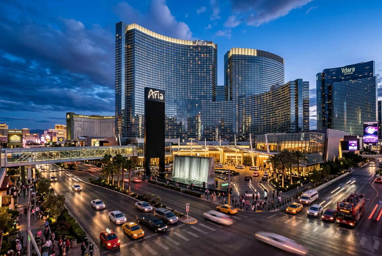 ARIA Resort and Casino Modern Entrance